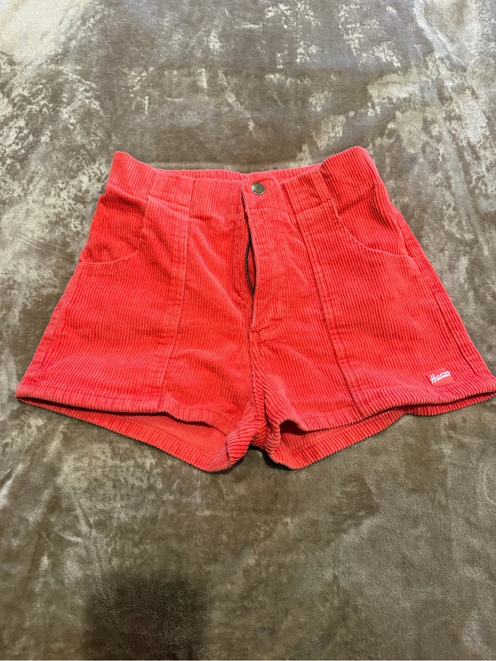 Hammies High-Waist Red Corduroy Shorts